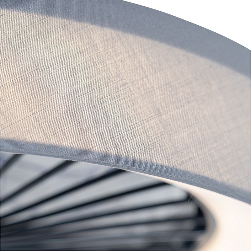 Plafondventilator grijs met ster effect 47cm incl. LED dimbaar met afstandsbediening - Emily