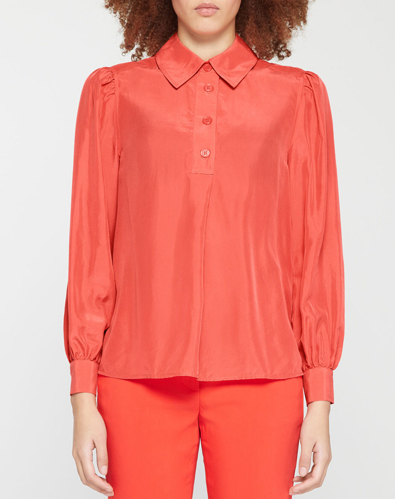Jodhpur Blouse fluide 100% Soie Panos rose corail