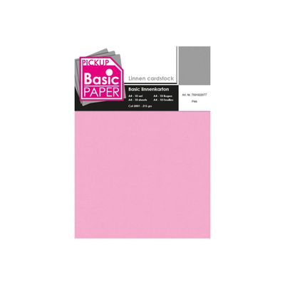 Pickup - Carton de lin - A4 (210 x 297 mm) - 215 g/m² - 10 feuilles - rose begonia