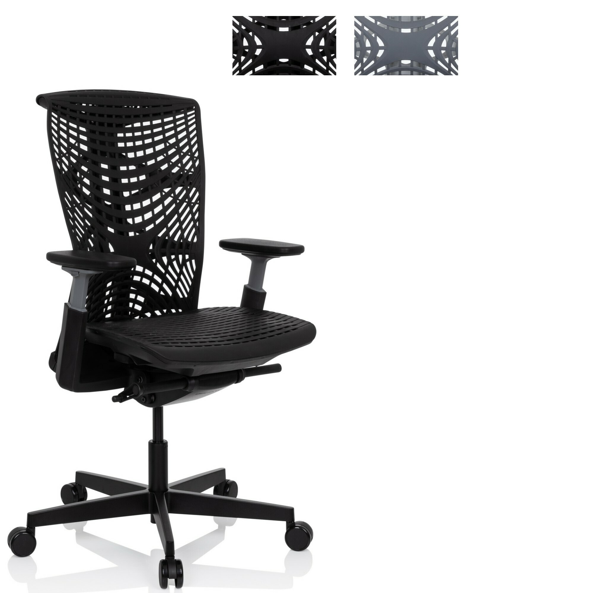 Profi Bürostuhl SKOPE TPE Thermoplastischem Elastomer (TPE) mit Armlehnen (höhenverstellbar) hjh OFFICE