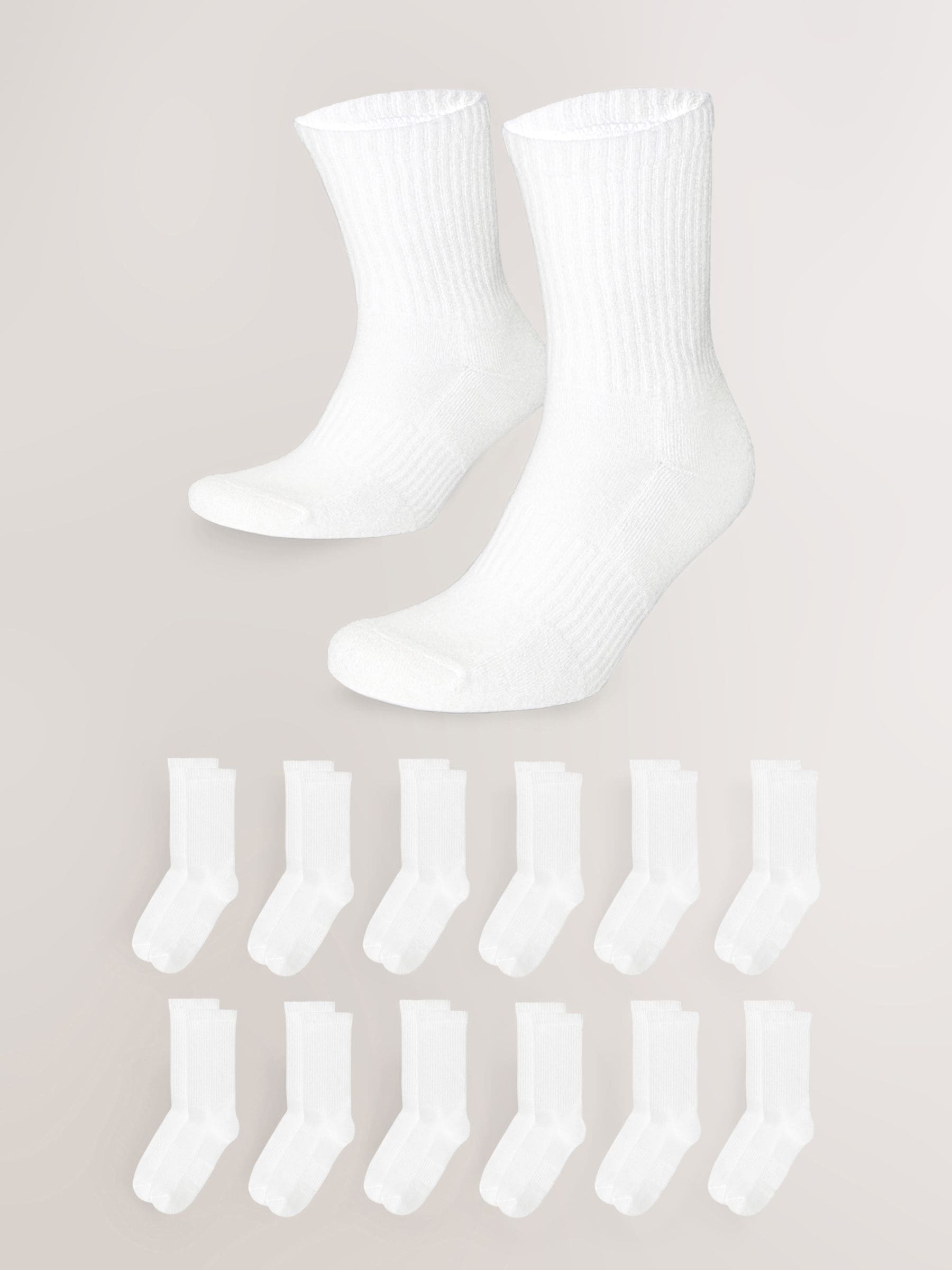 Wit - Essential set van 12 paar sportsokken