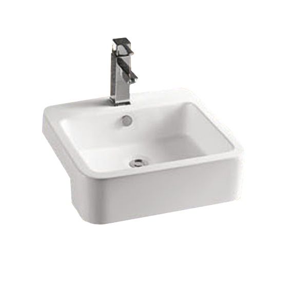 Badstuber Cera K711 inbouw wastafel 48x48cm met kraangat
