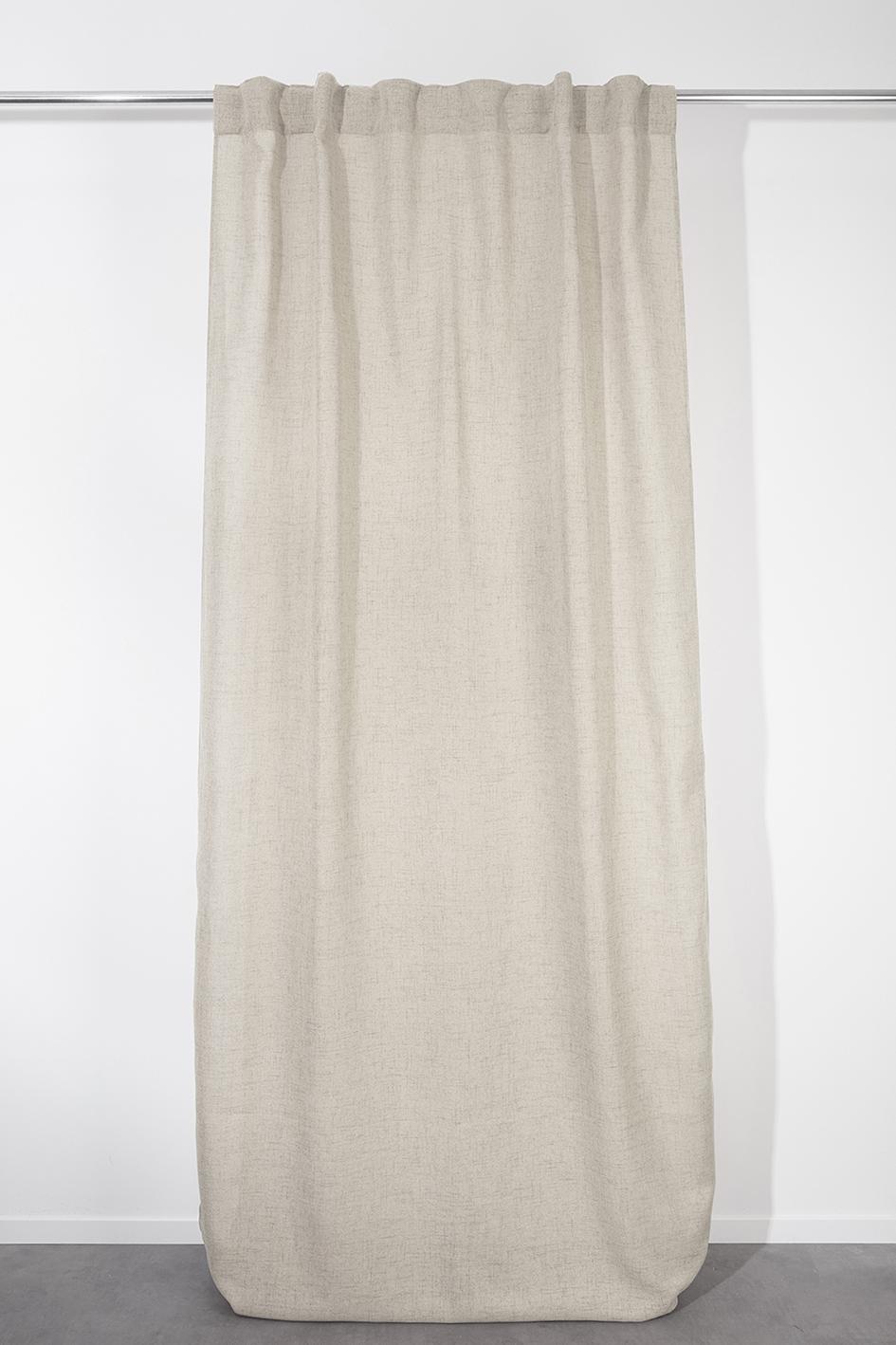 RIDEAU COLOSO ECRU 135X280CM GALON FRONCEUR PATTE CACHEE