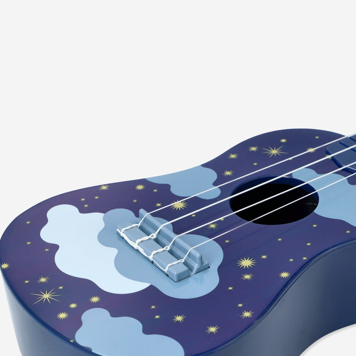 Ukulele med sky-design