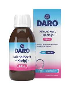 Daro 2-in-1 Kriebelhoest   Keelpijn Drank 150ML