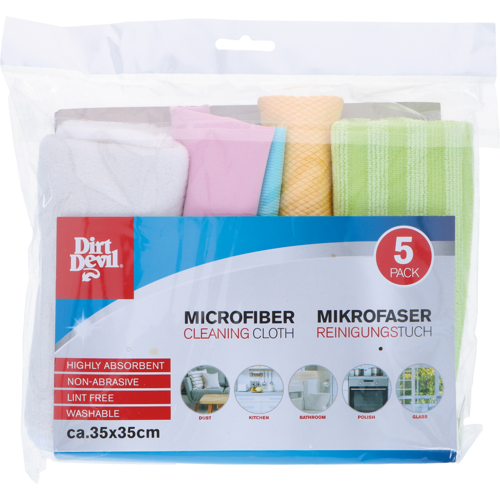 Dirt Devil Mikrofasertuch 35 x 35 cm, 5 Stück