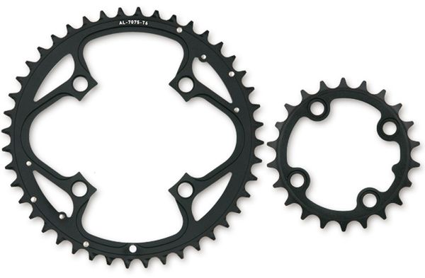NOIRSTYLOFIREX 4arm-Kettenblätter Alu 9fach  schwarz  44 ZL 104mm