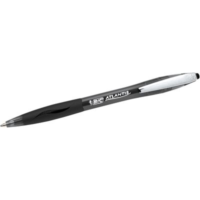 BIC ATLANTIS Soft - 12 Stylos à bille - noir - rétractable