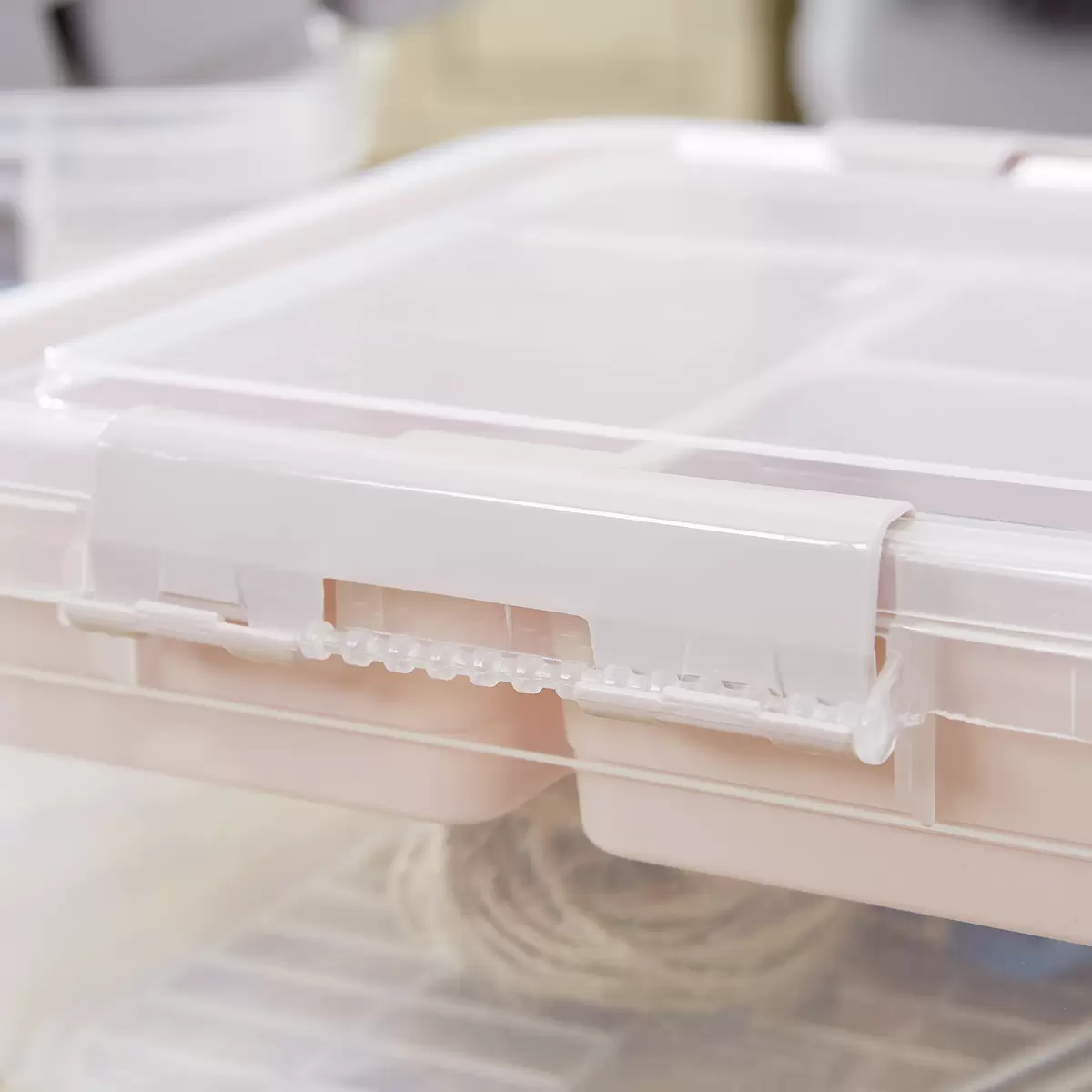 Aufbewahrungsbox Homezone grau,rosa,transparent