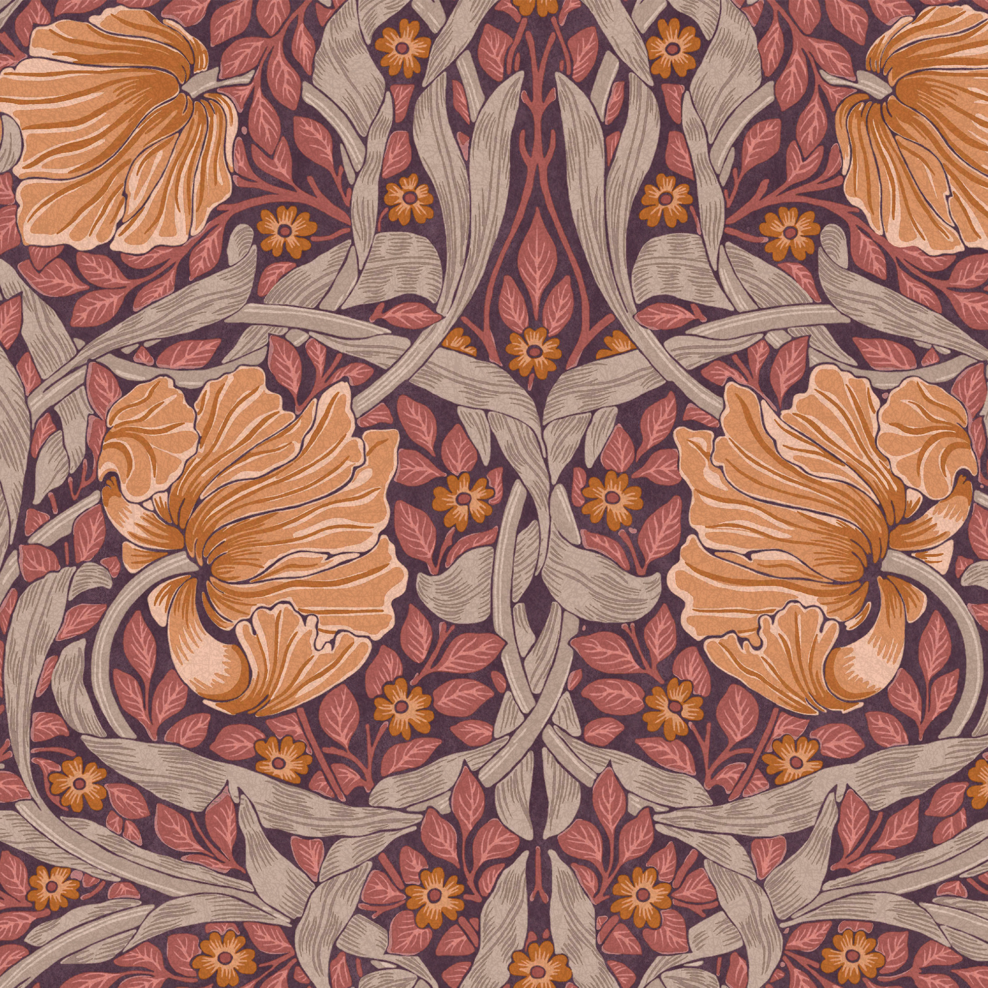 Vliesbehang pimpernel plum