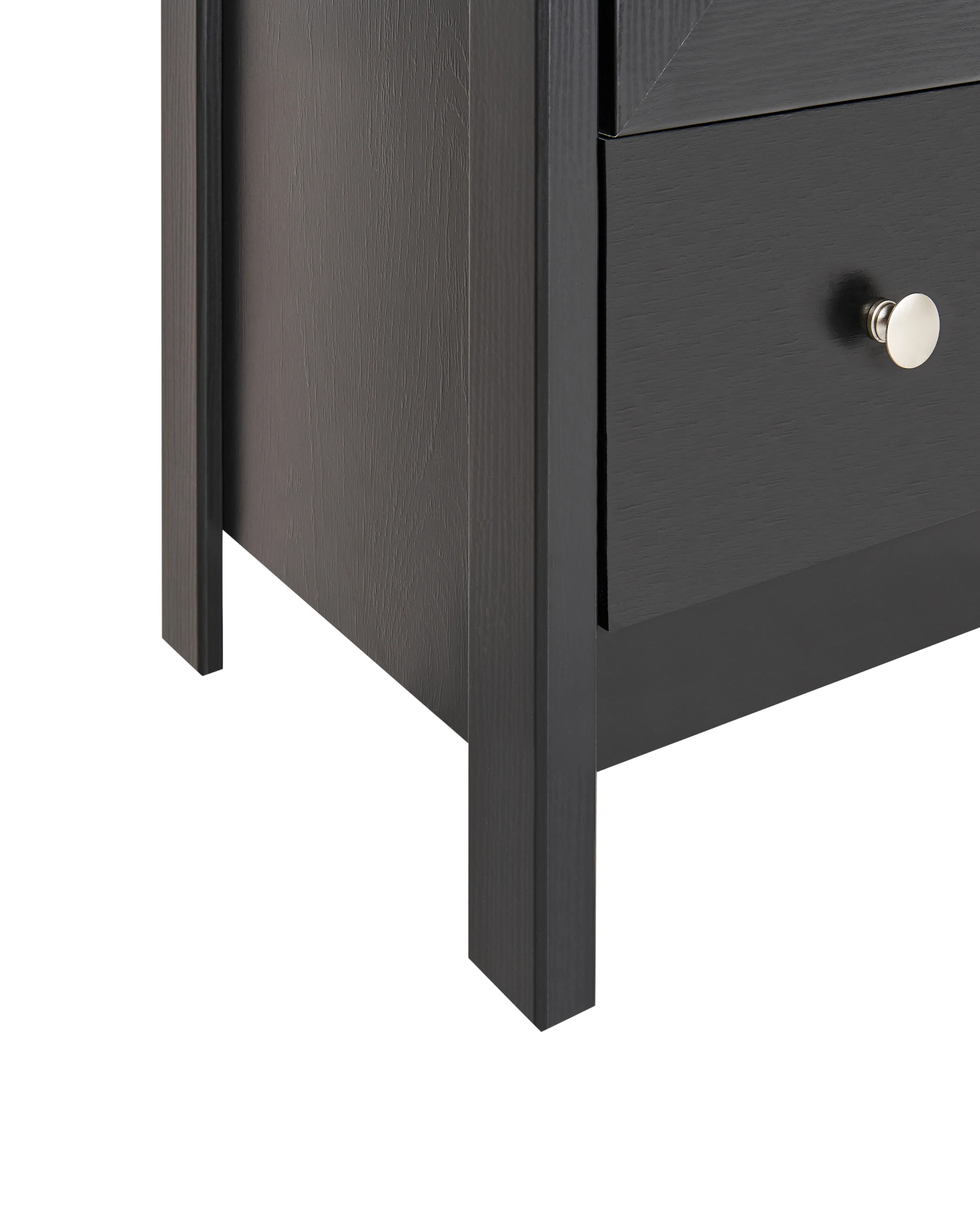Glazen vitrinekast NORNALUP 80 cm Zwart