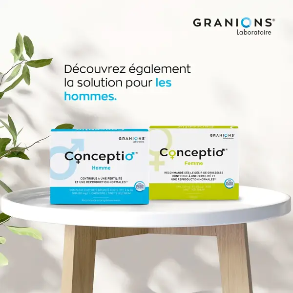 Granions Conceptio Lot fertilité Femme & Homme - Optimise la Fertilité du Couple