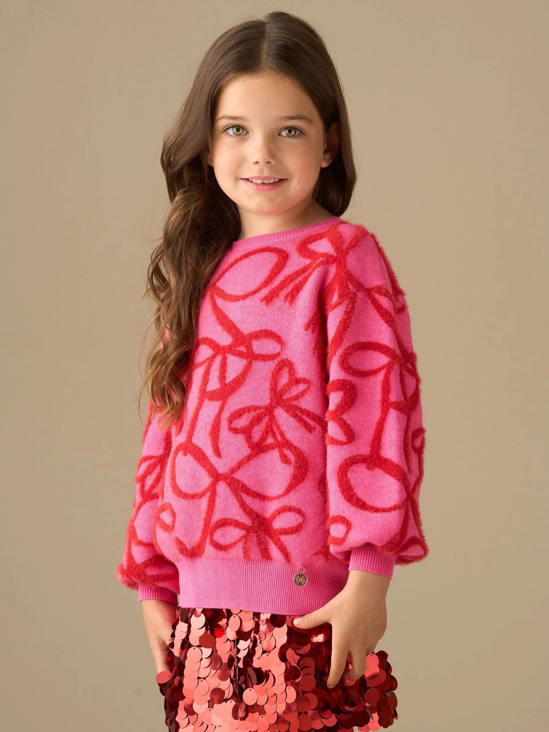 Roze - Angel & Rocket Livia Bow Eyelash Jumper