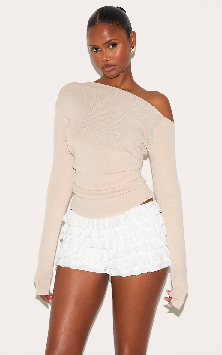 Blanc Short Bloomer À Volants Extrêmes