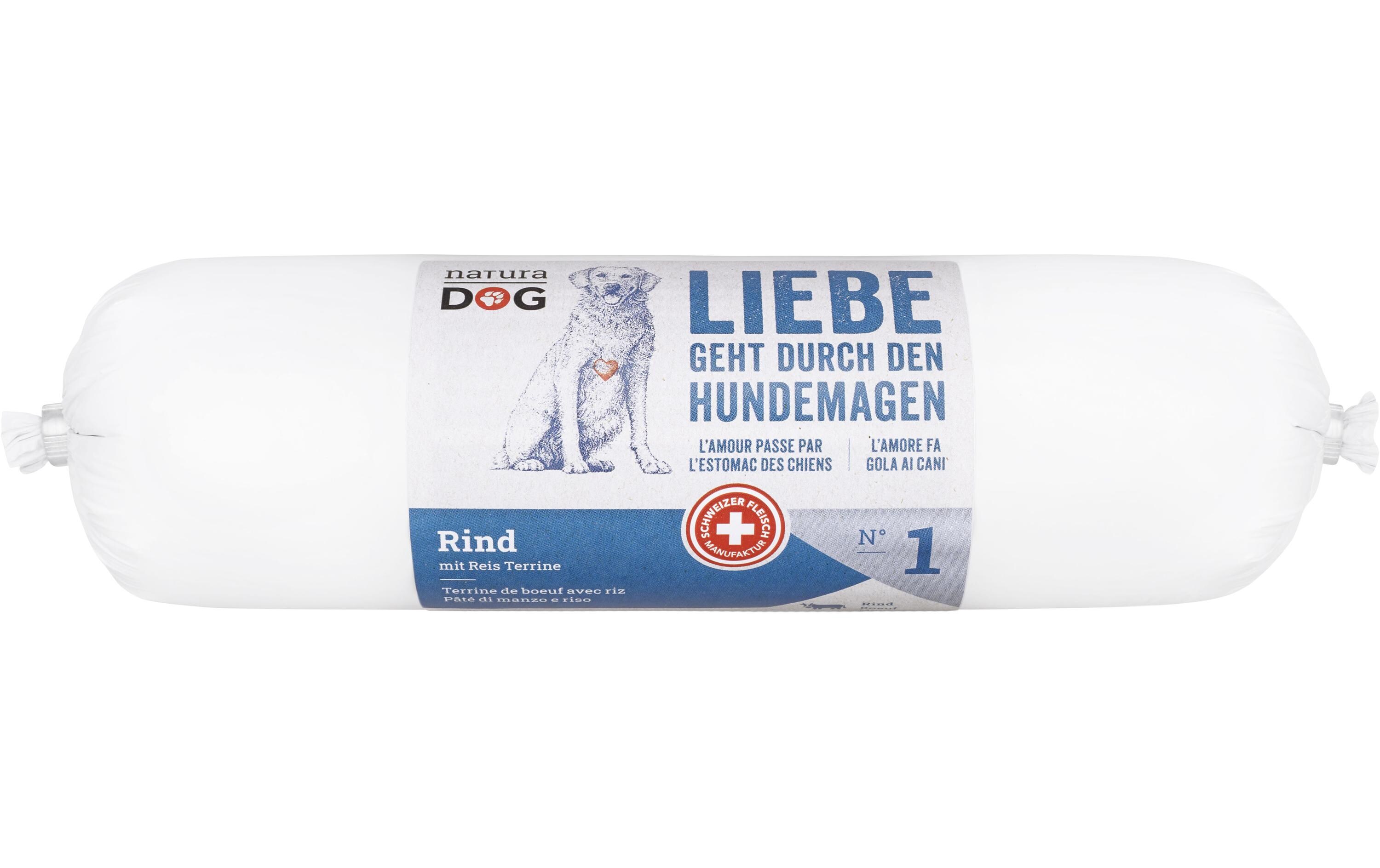 Nassfutter Rind mit Reis Terrine Multipack, 20 x 400 gAlleinfuttermittel für ausgewachsene Hunde