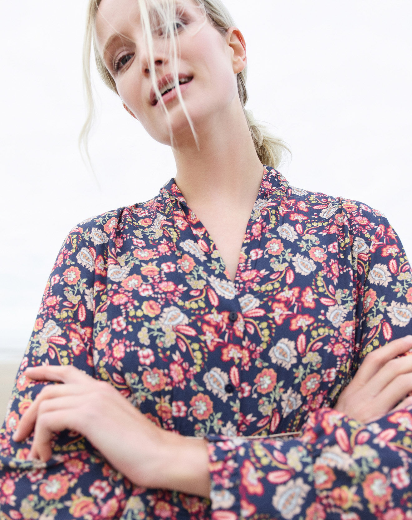 Caroll Robe Livia bleu marine
