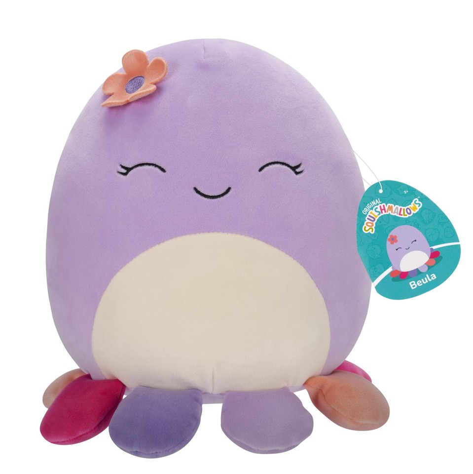 Squishmallows - 25 cm Plys -Beula Blæksprutte