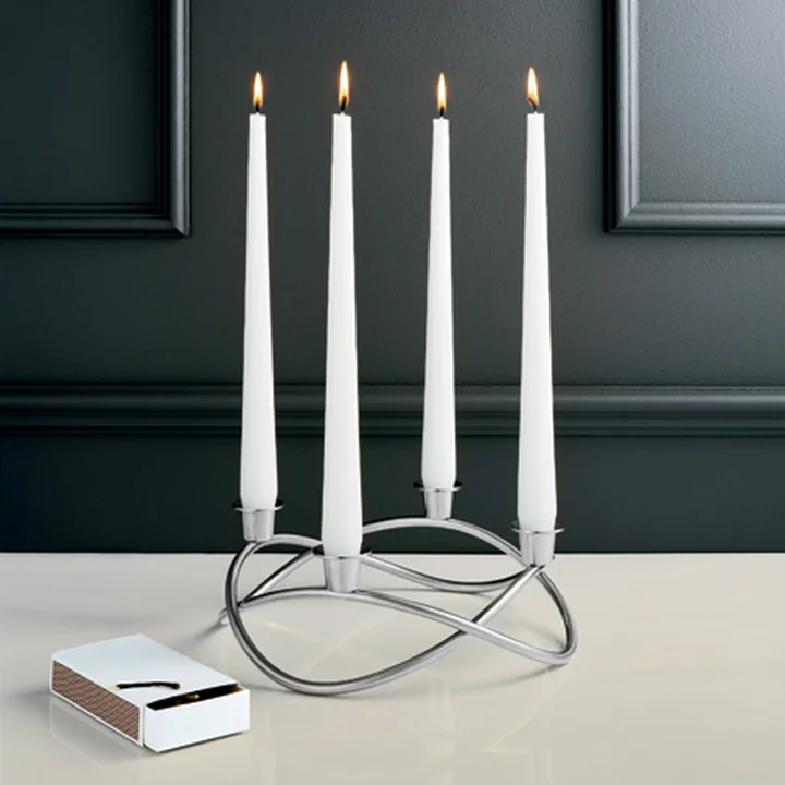 Georg Jensen - Season Kerzenhalter, vergoldet