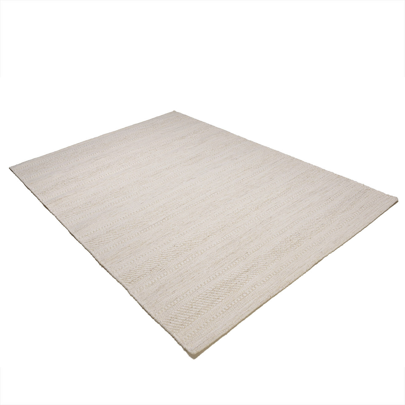 Macabane Tapis en Laine texturée Sacha beige - 230x160 cm