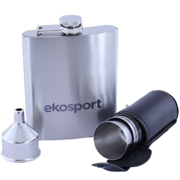 Gourde EKOSPORT SET FLASQUE ET VERRES EN ACIER INOXYDABLE