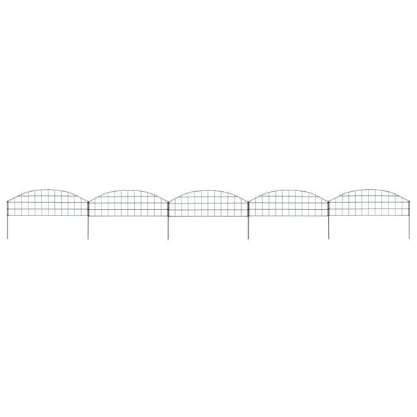 vidaXL Buet gjerdesett 77,3x26 cm grønn