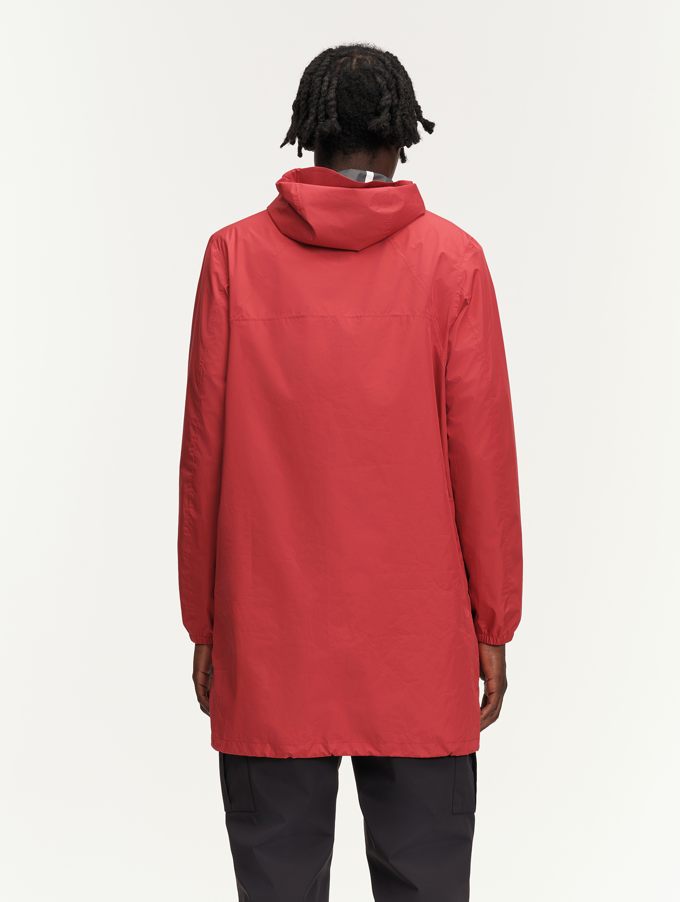 Rainpack 90 : Imperméable mixte coupe-vent MTD , long et pliable GRENAT