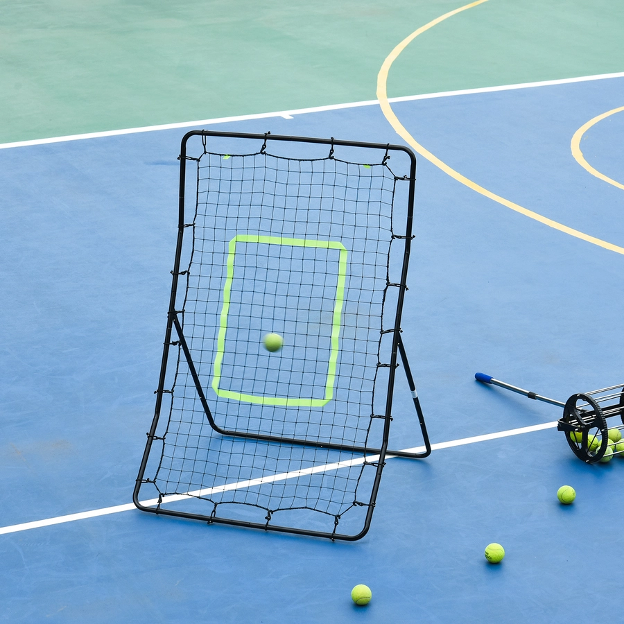 HOMCOM Fußball Rebounder schwarz