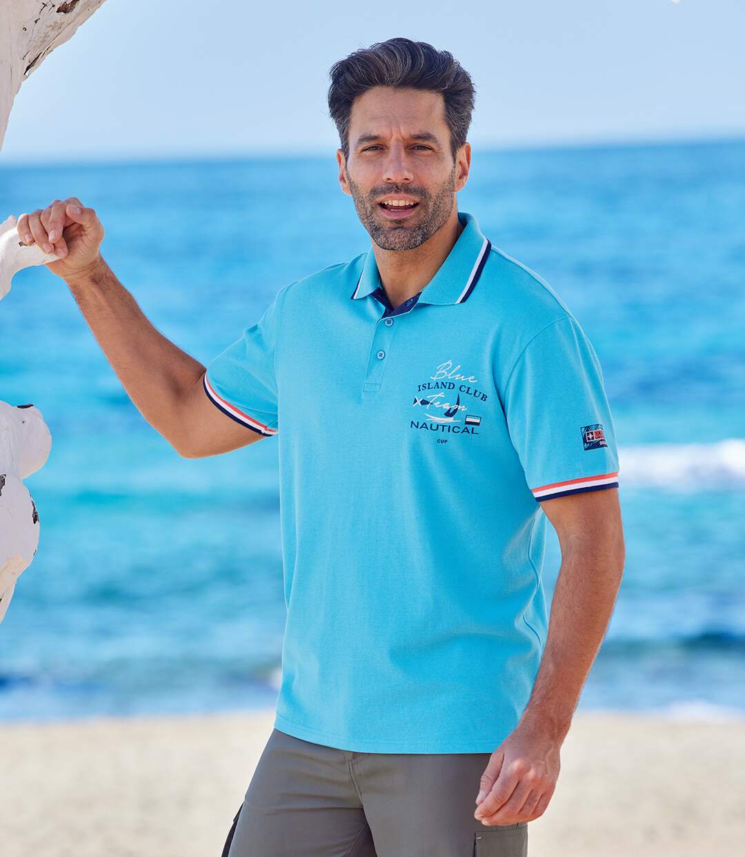 Lot de 2 Polos Piqué Nautical