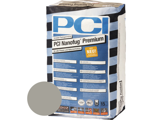 PCI Nanofug® Premium variabele flexibele voegmortel voor alle tegels en natuursteen, zandgrijs, 15 kg