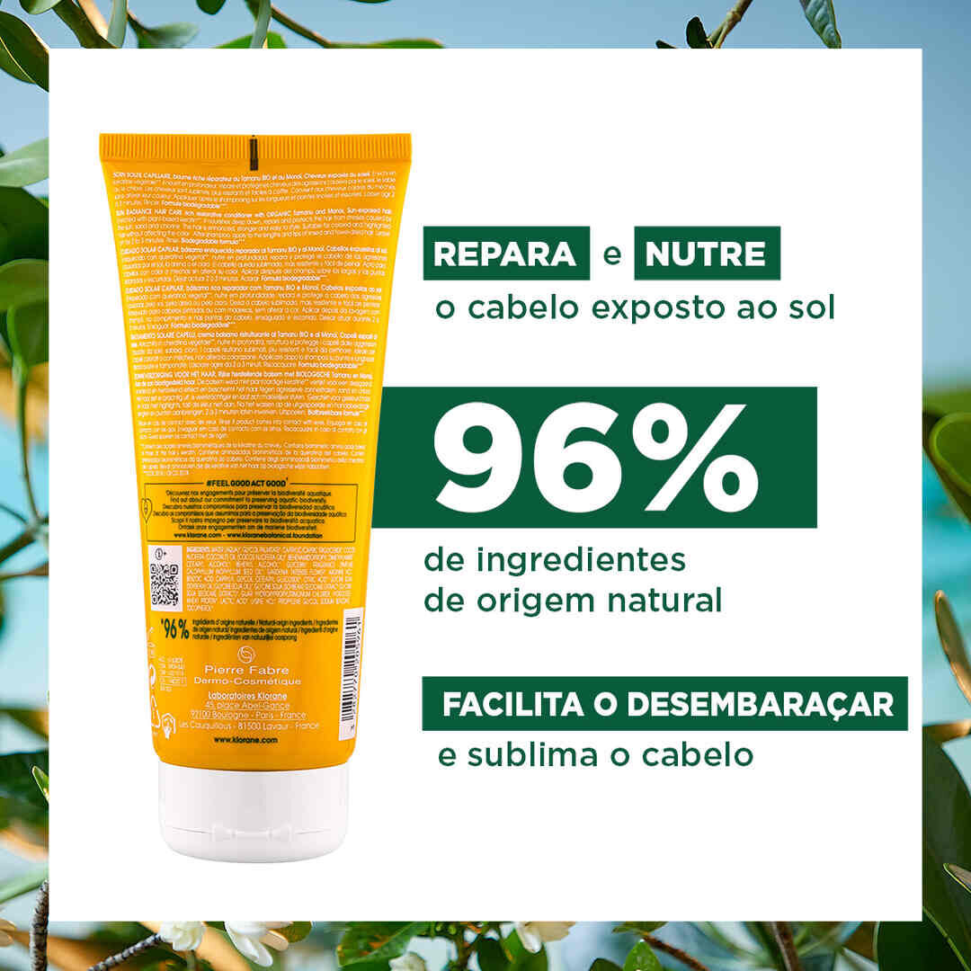 KLORANE  Tamanu BIO e Monoï Bálsamo Reparador Pós-Solar - 200ml