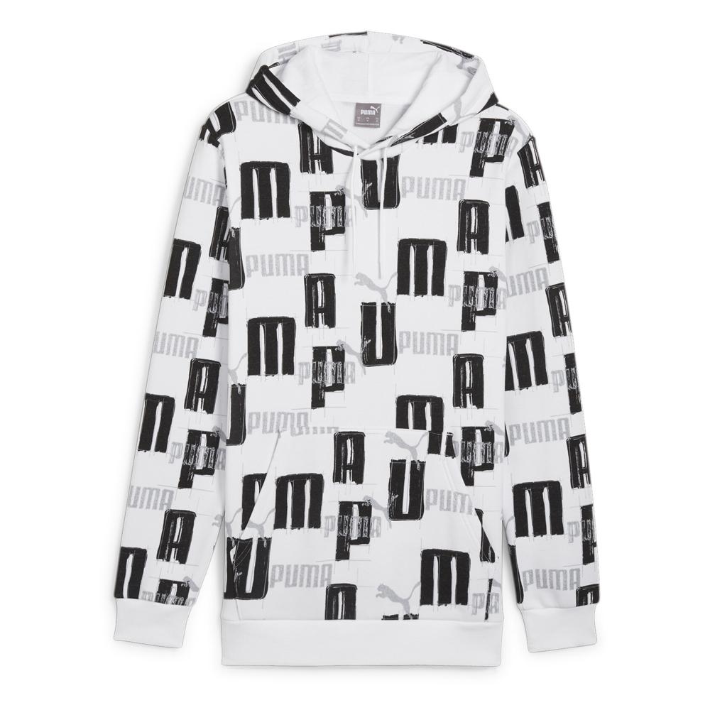 Puma Sweat Banc/Noir Homme Puma Ess+ Logo