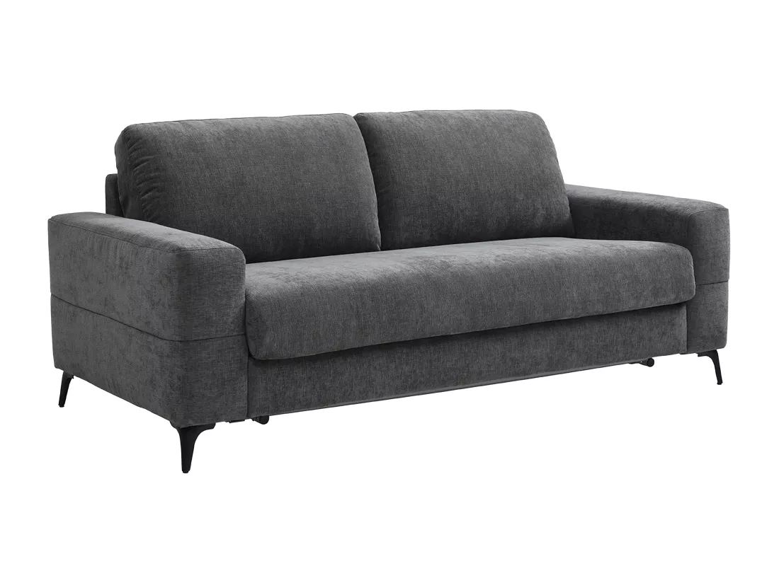 Canapé 3 places convertible express en tissu gris anthracite DUJARDA