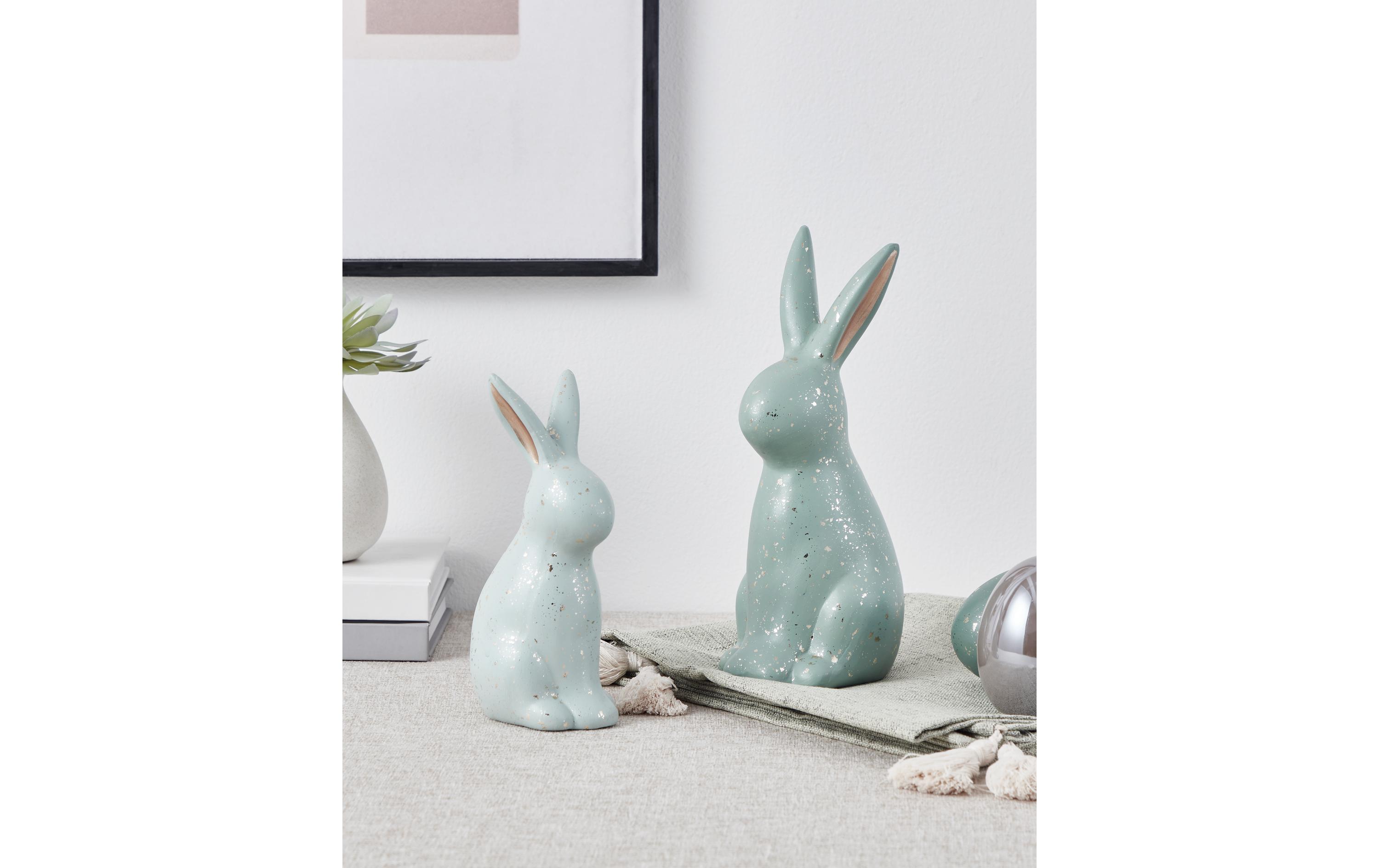 Dekofigur Hase Saidane 24.5 cm, SalbeigrünHasenfigur