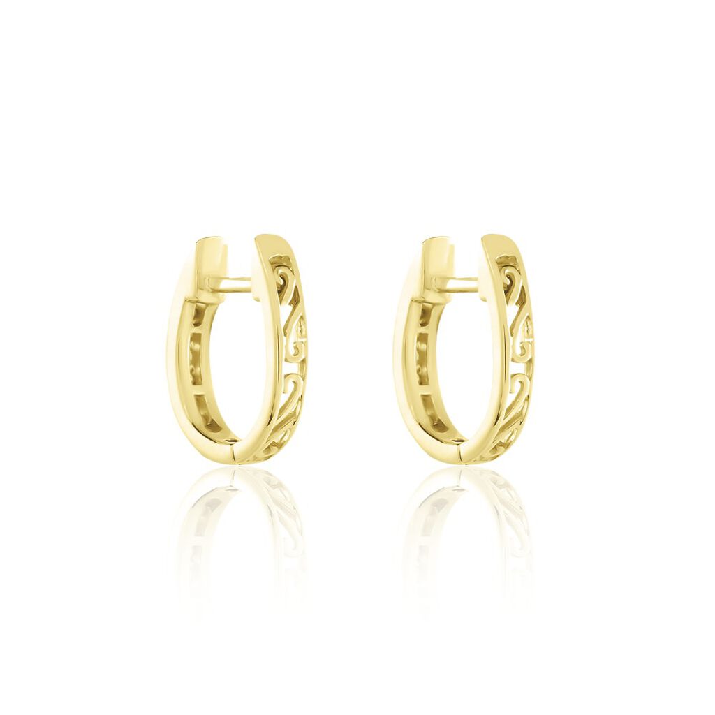 Créoles Or Jaune Aaren Diamants
