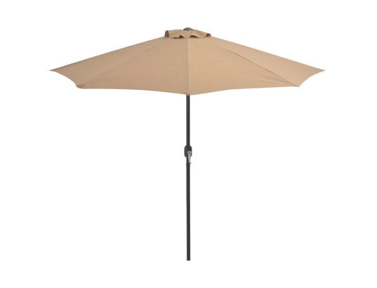 VIDAXL - Parasol de balcon avec mât en aluminium taupe 270x135 cm dem...