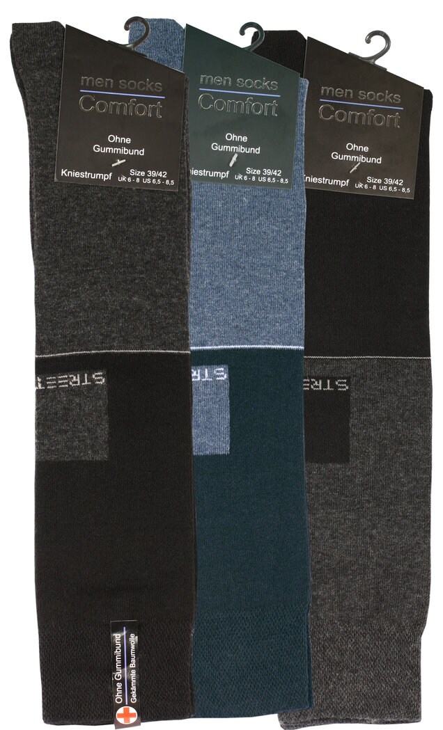 Cotton Prime® 3 Paar Comfort KNIESTRÜMPFE