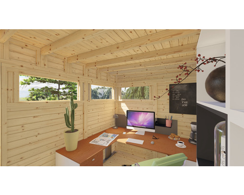 Cubo 3 tuinhuis met vloer, 337 x 240 cm, antraciet