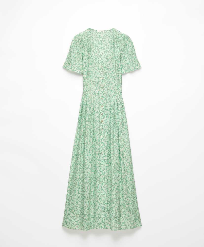 vestido longo floral