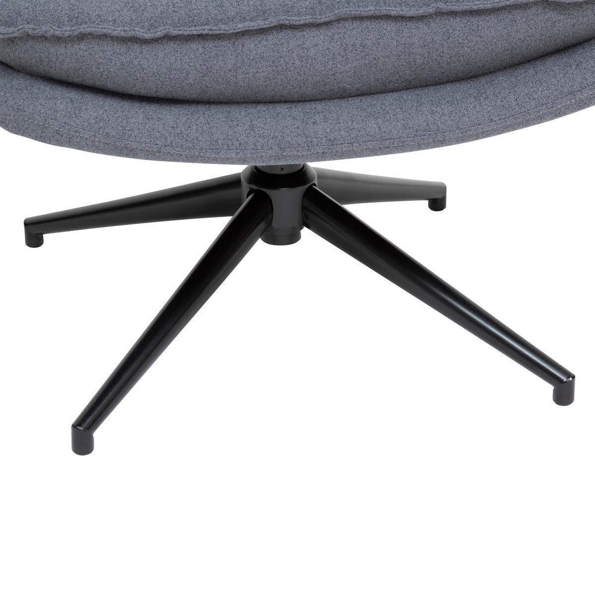 FAUTEUIL PIVOTANT HARPER GRIS