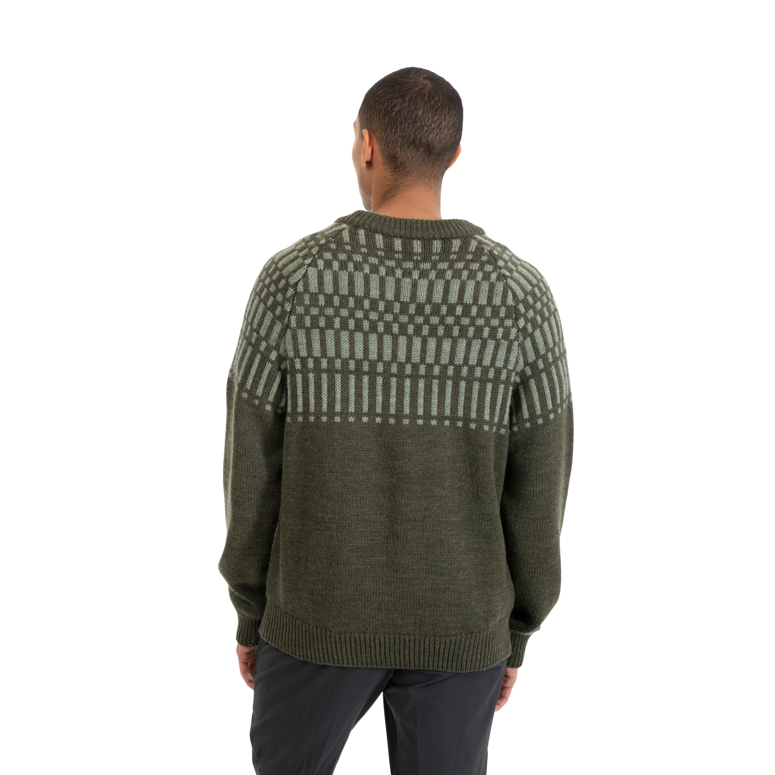 Nordmarka Merino Jumper Men Dark Green Mud / Light Green Mud