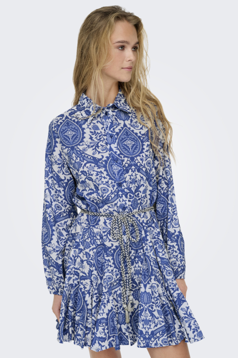 Only blauwe dames jurk