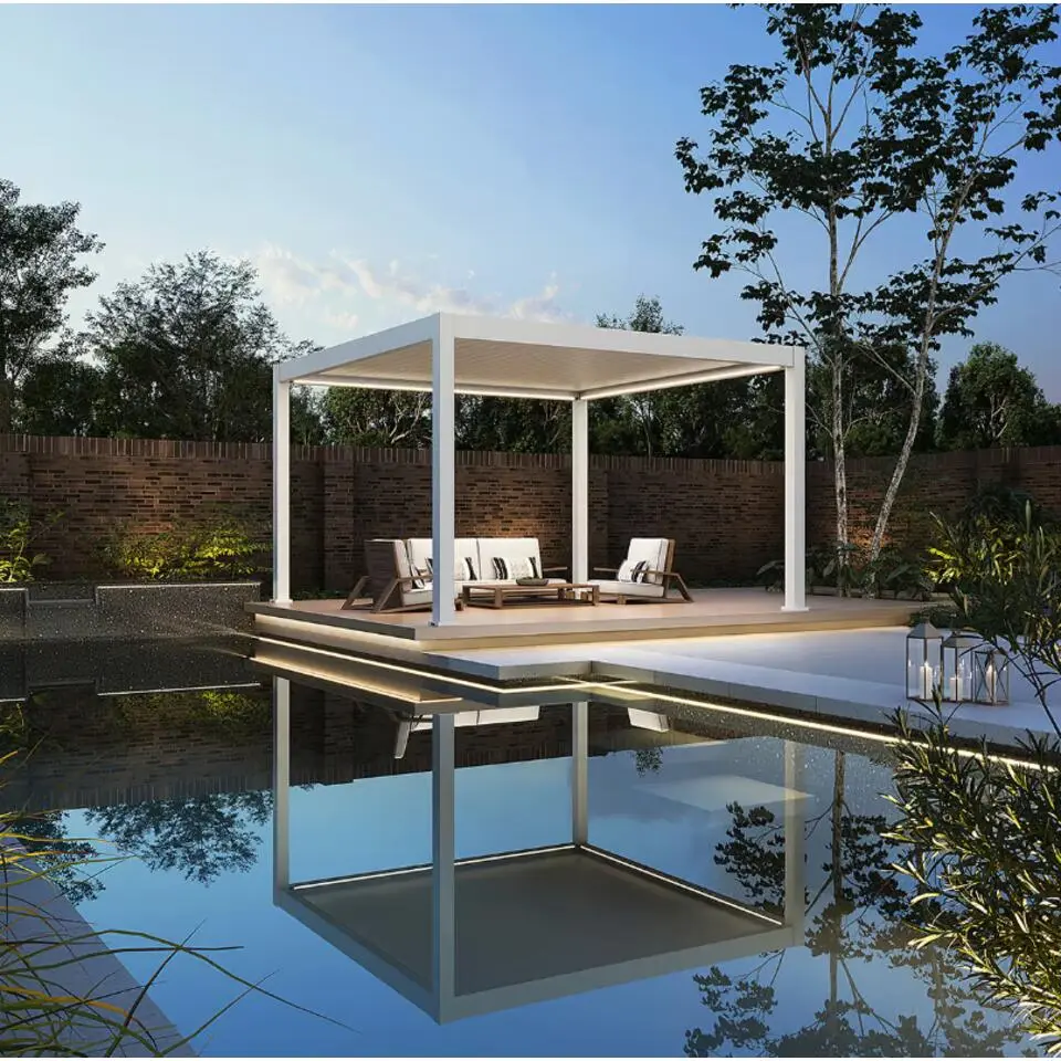 Orion Premium overkapping E-LED - 400 x 400 cm - wit
