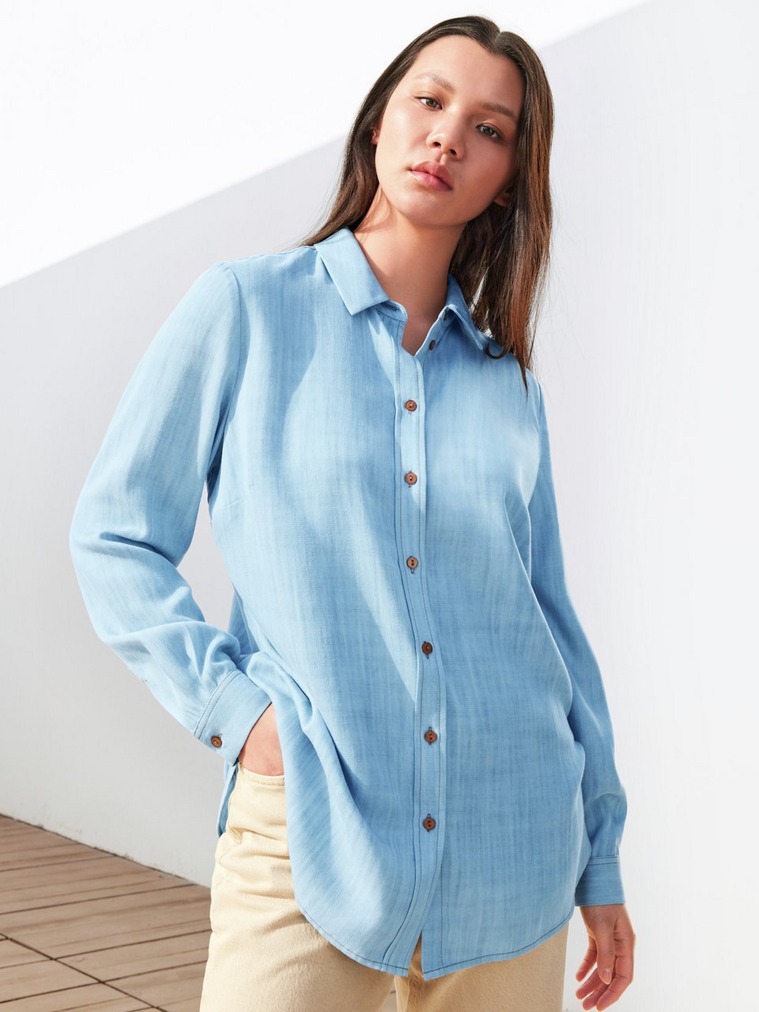 Jeans-Bluse