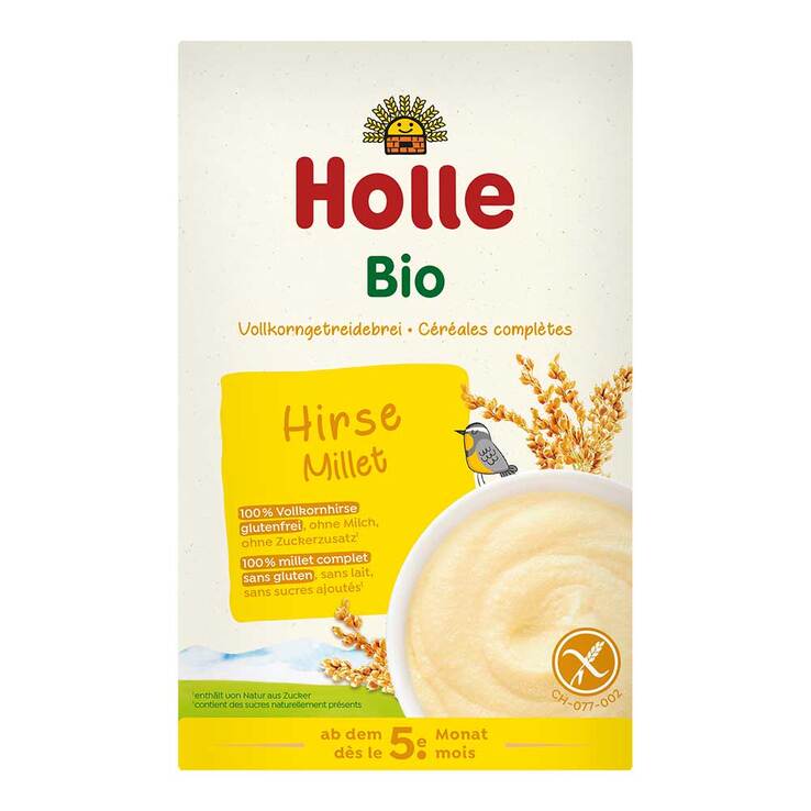 Holle Bio-Vollkrongetreidebrei Hirse, 250 g
