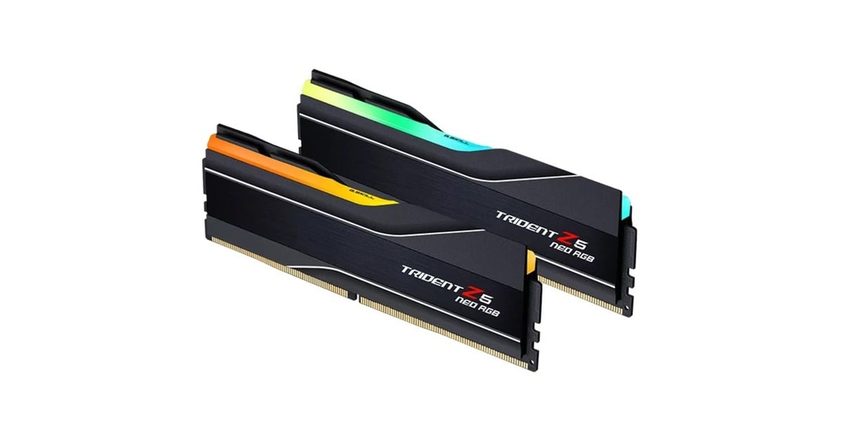 G.Skill64 GB DDR5-6000 (2x 32 GB) Kit werkgeheugen  (Zwart, F5-6000J3040G32GX2-T, Trident Z5 NEO RGB, EXPO)