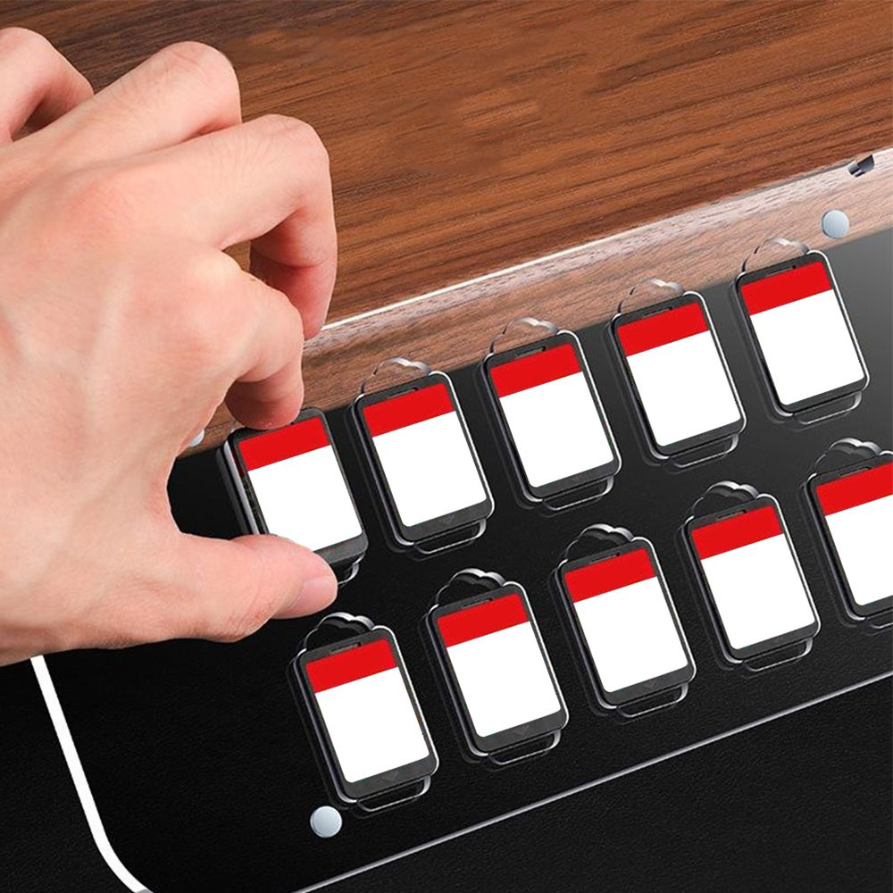 Acryl Staubschutz Box zum Verstauen und Ausstellen für Nintendo Switch Spielkarten mit RGB LED Beleuchtung - Transparent