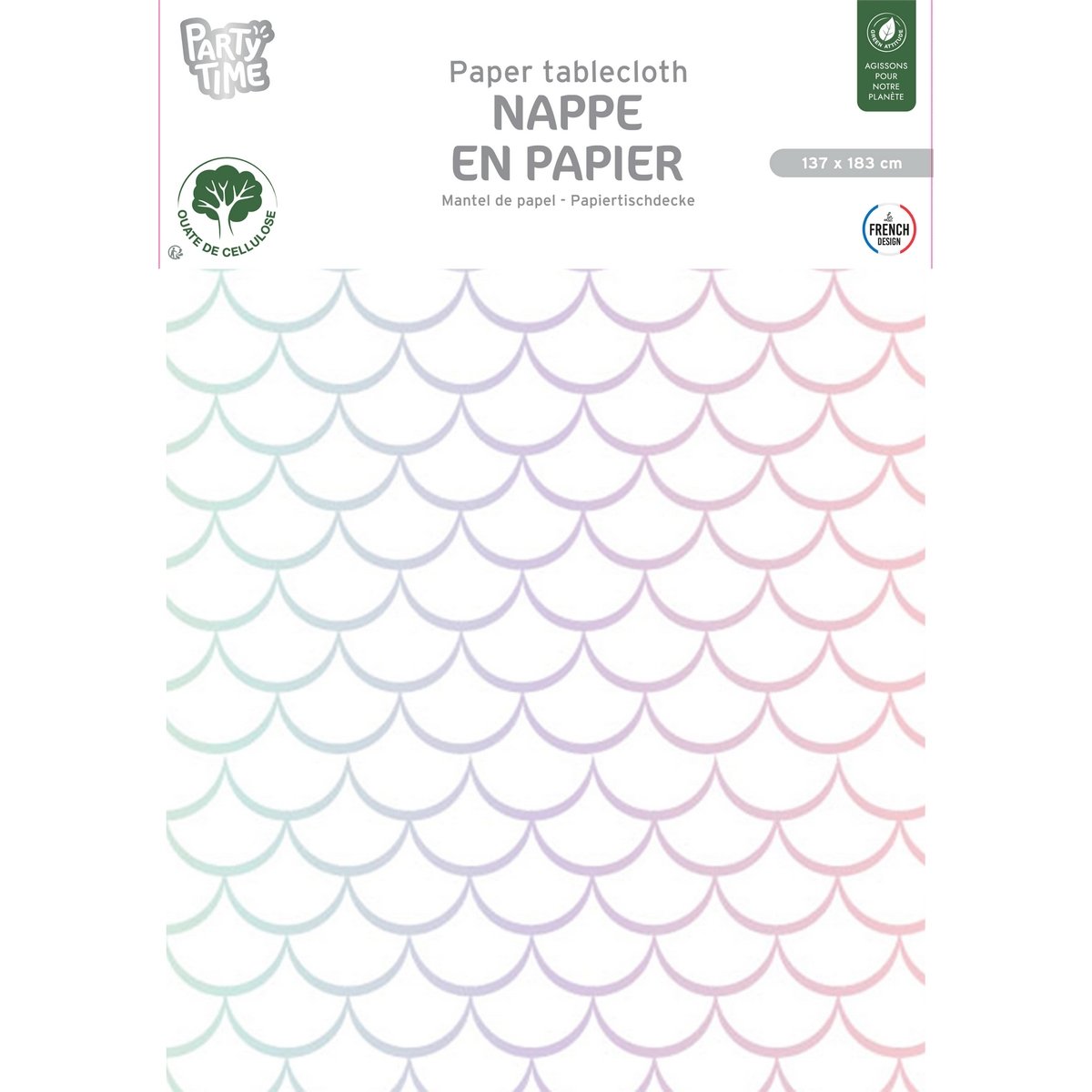 Nappe en papier Sirène 137 x 183 cm
