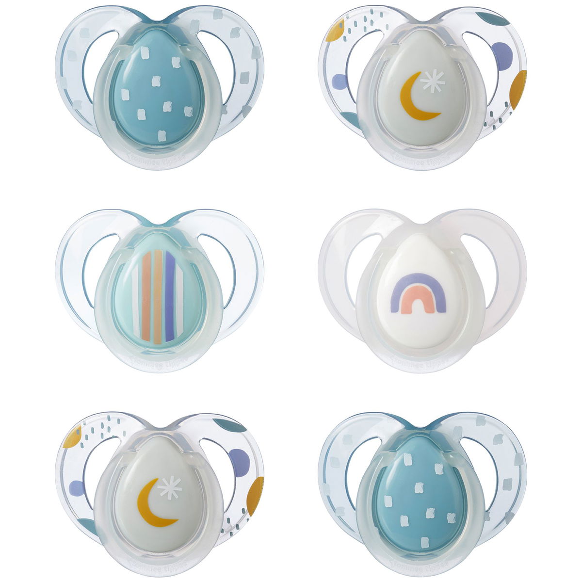 Tommee TippeeTommee Tippee   Beruhigungssauger Night mond/regenbogen 6-18M