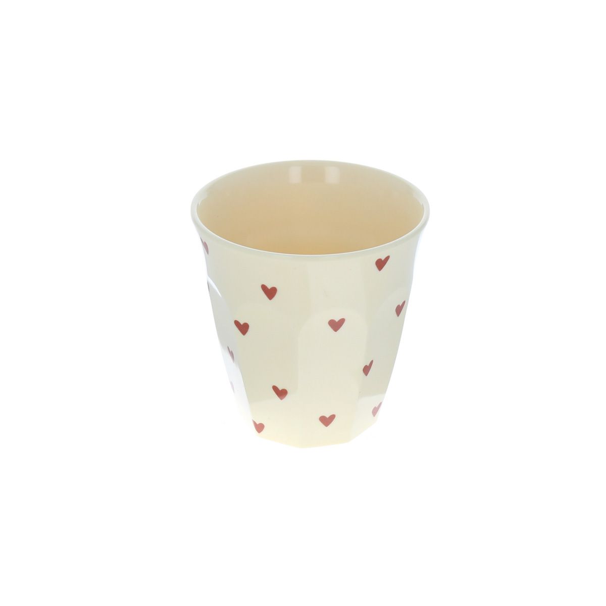 Petit verre mélamine coeur .