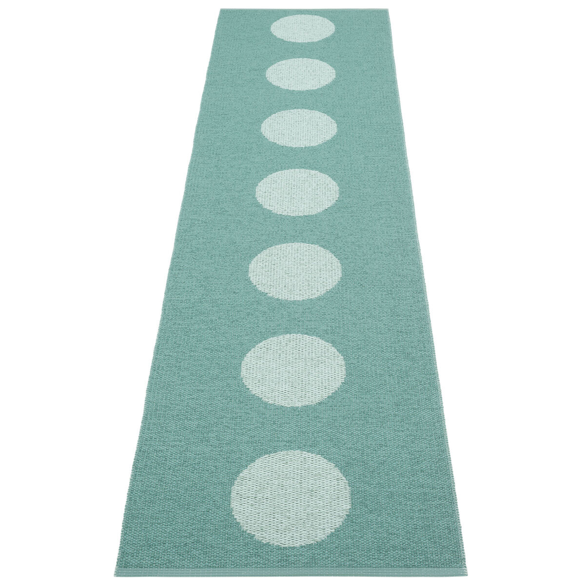 Pappelina Vera Pop teppe 70 × 280 cm, jade/turquoise